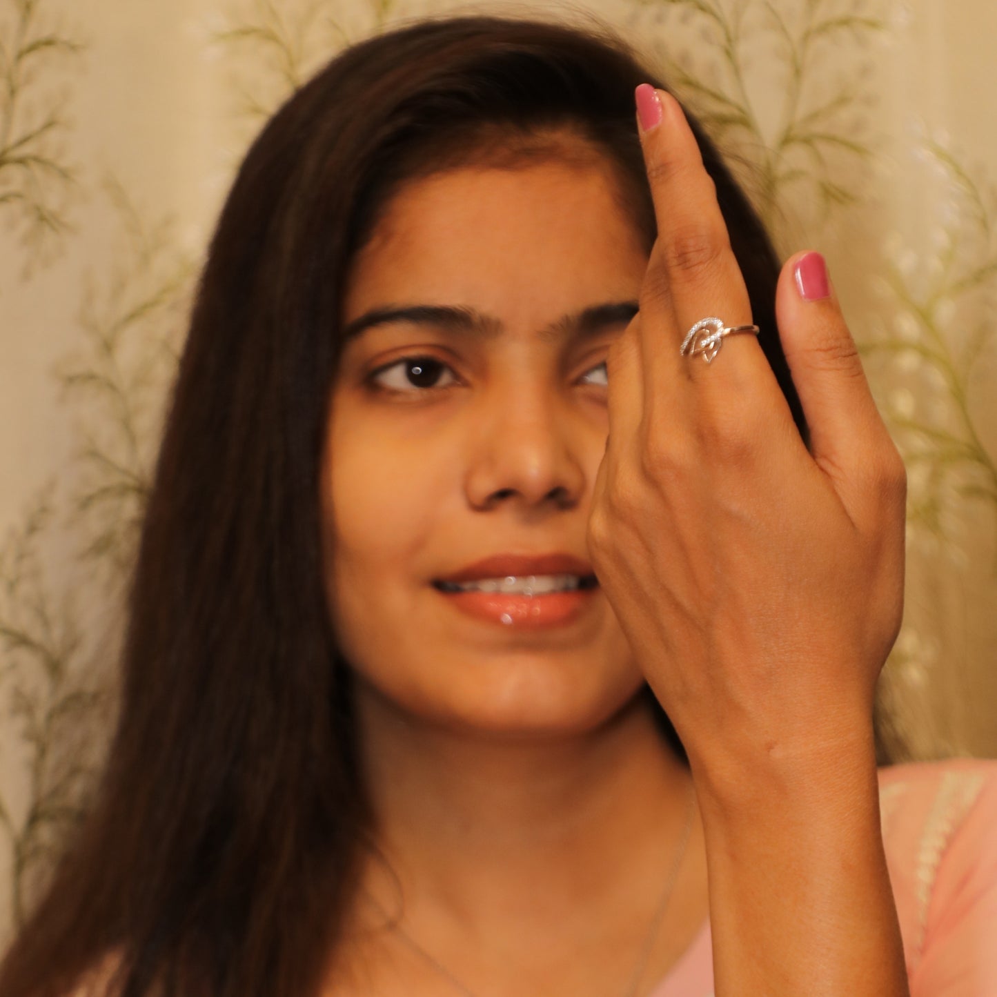 Graceful Lumina Flourish Silver Ring