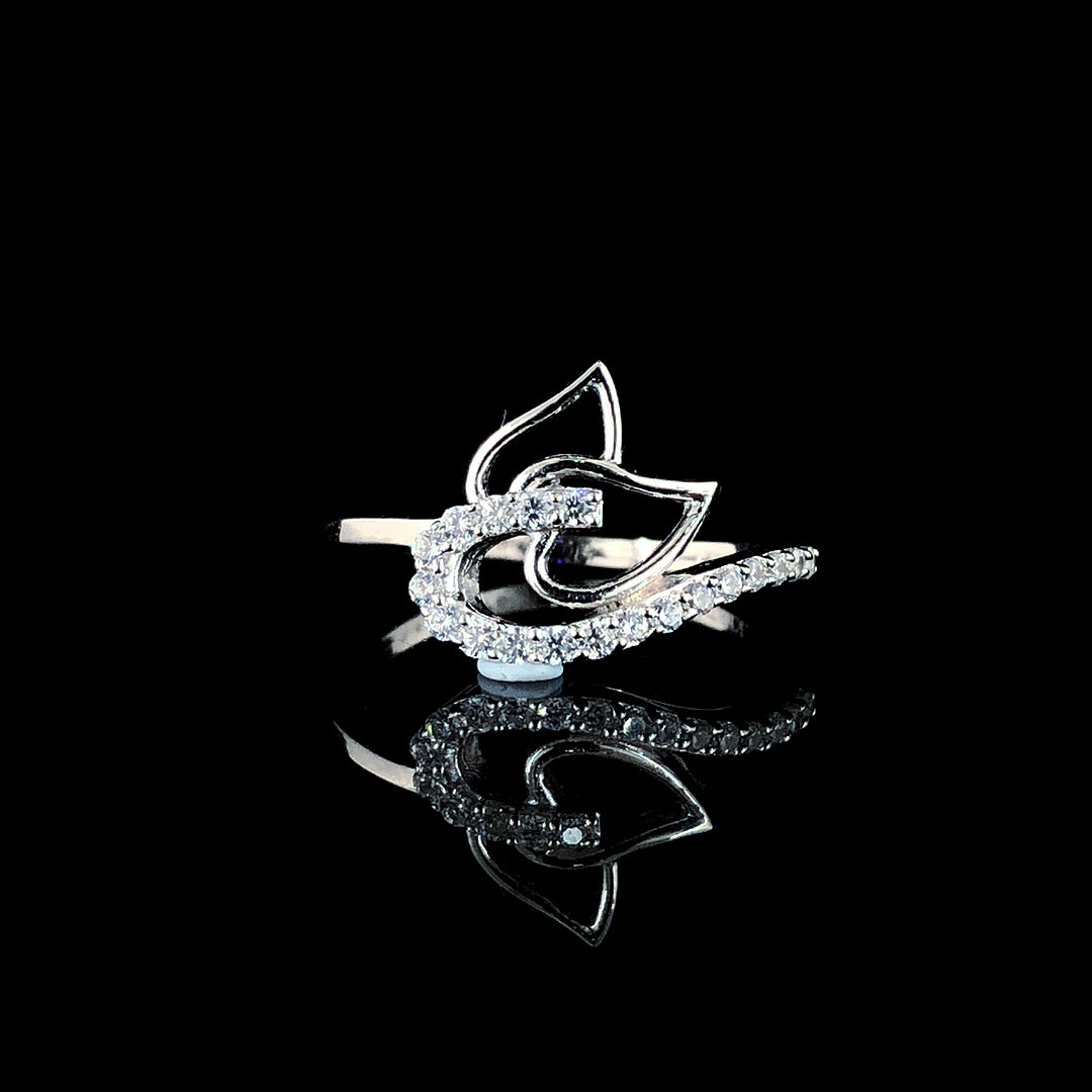Graceful Lumina Flourish Silver Ring