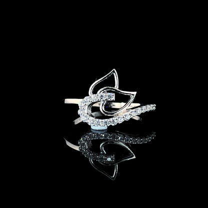 Graceful Lumina Flourish Silver Ring