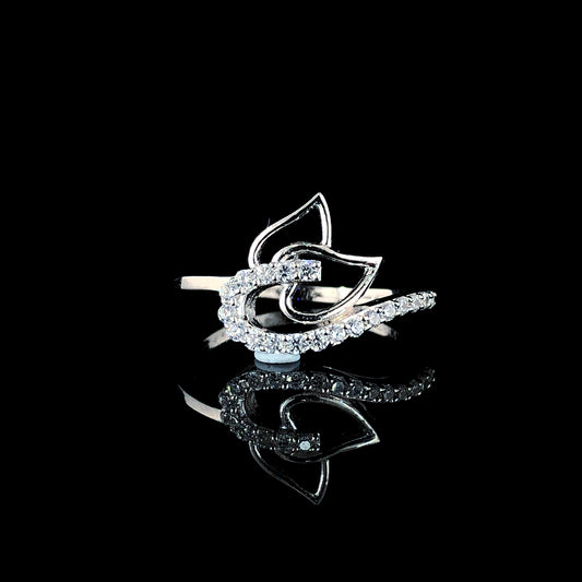 Graceful Lumina Flourish Silver Ring
