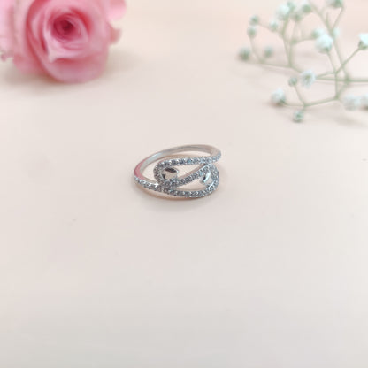 Infinity Heart CZ Silver Ring - Symbol of Endless Love