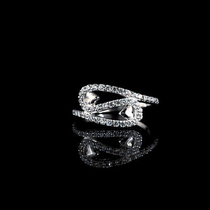 Infinity Heart CZ Silver Ring - Symbol of Endless Love