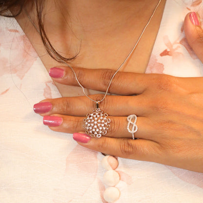 Radiant CZ Snowflake Pendant – Perfect for Women’s Jewelry Collection