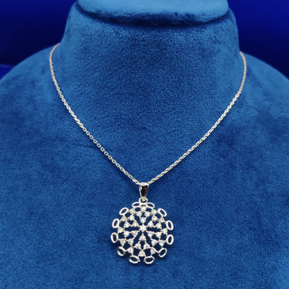 Radiant CZ Snowflake Pendant – Perfect for Women’s Jewelry Collection