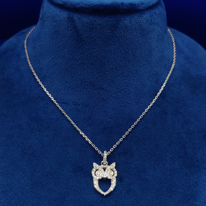 Wise Glimmer Silver Owl Pendant