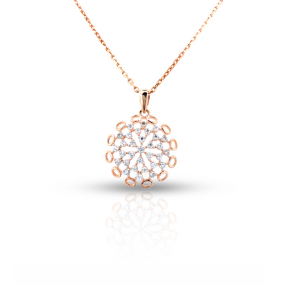 Snowflake Radiance CZ Encrusted Pendant for Women
