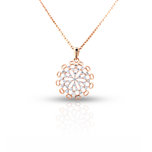 Snowflake Radiance CZ Encrusted Pendant for Women
