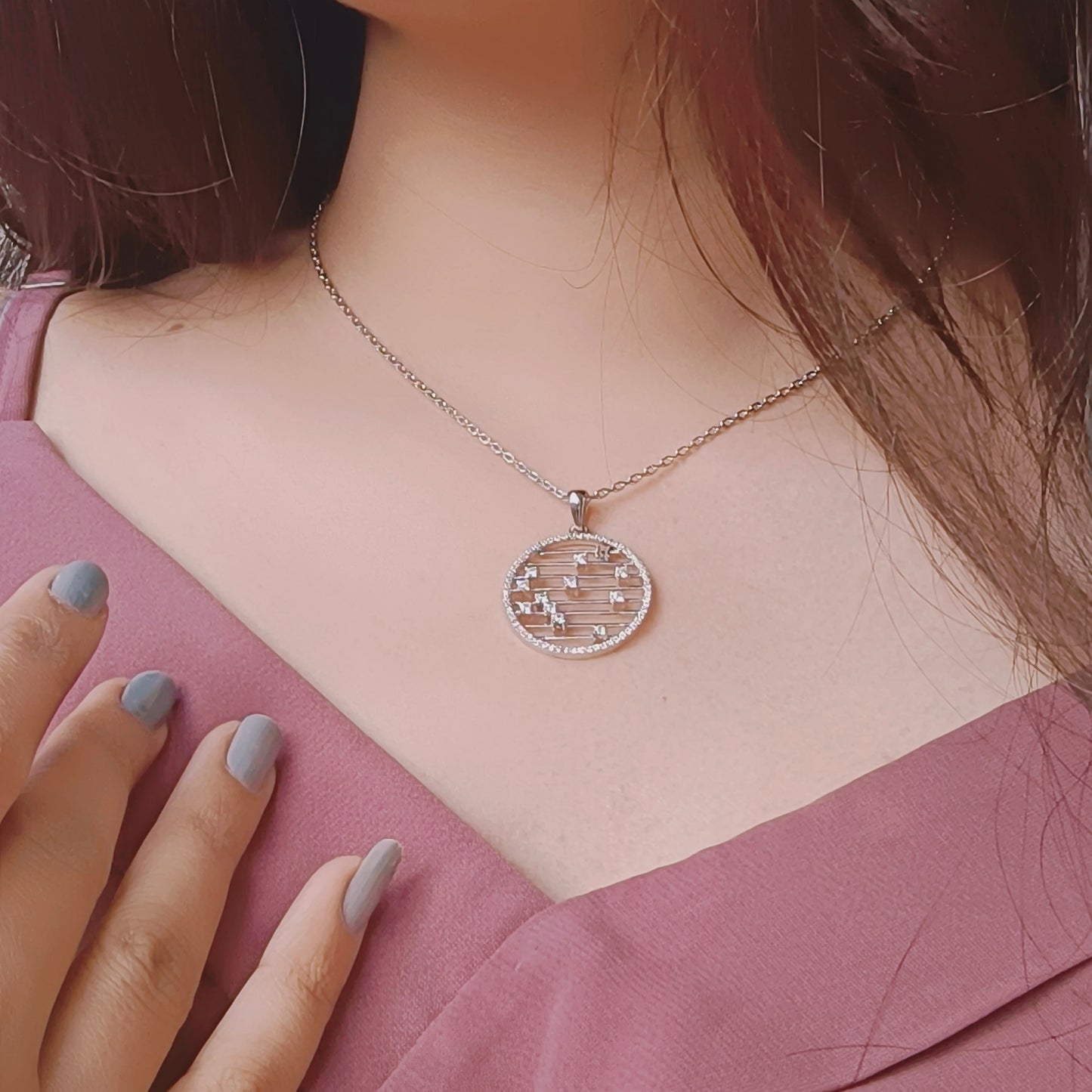 Celestial Harmony Silver Pendant