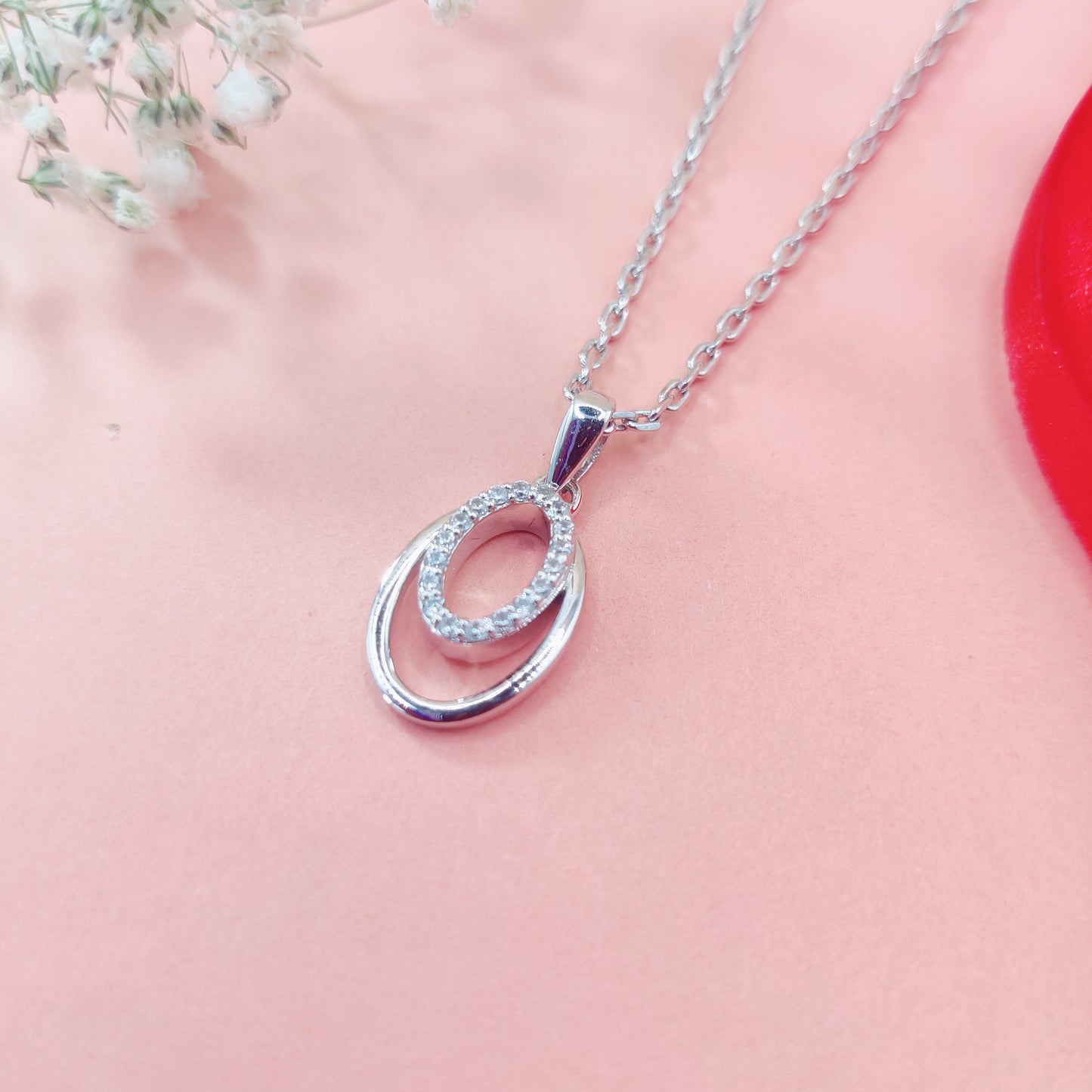 Infinity Glow Silver Pendant