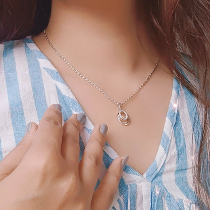 Infinity Glow Silver Pendant