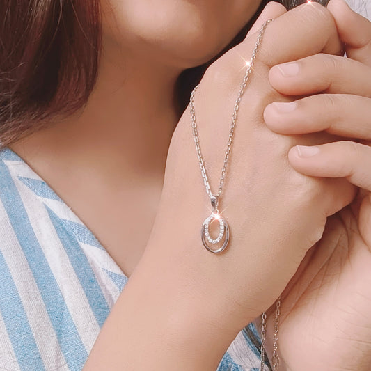 Infinity Glow Silver Pendant