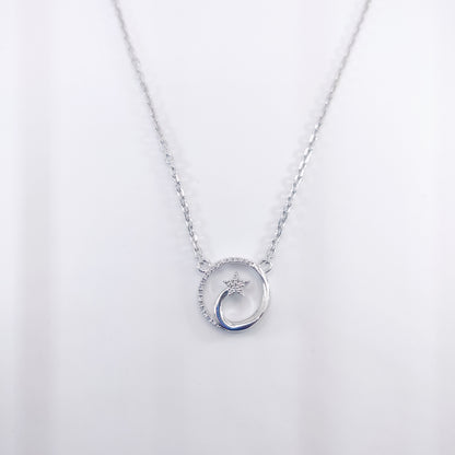 Starlit Glow Silver Pendant