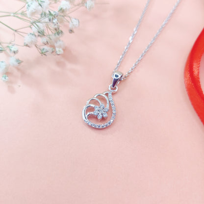 Blossom Elegance Silver Pendant