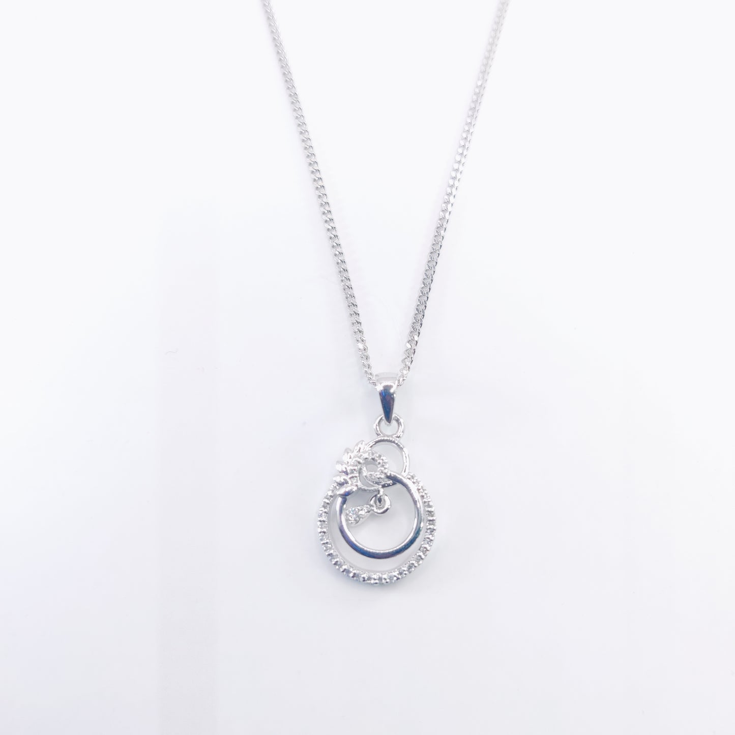 Dewdrop Bloom Silver Pendant