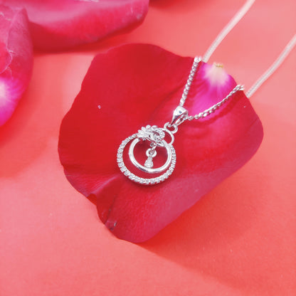 Dewdrop Bloom Silver Pendant