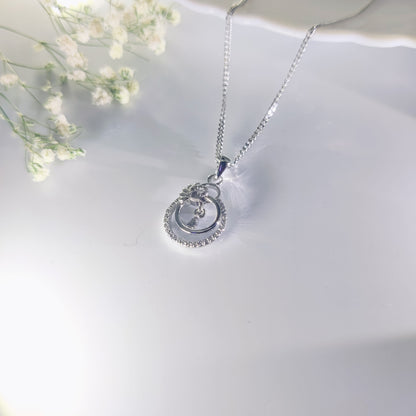 Dewdrop Bloom Silver Pendant