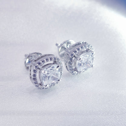 Lustre Pearl Halo Stud Earrings