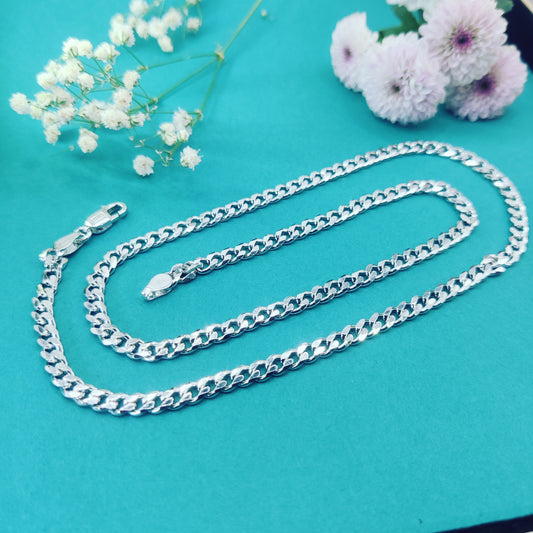 Classic Cuban Silver Chain for Men