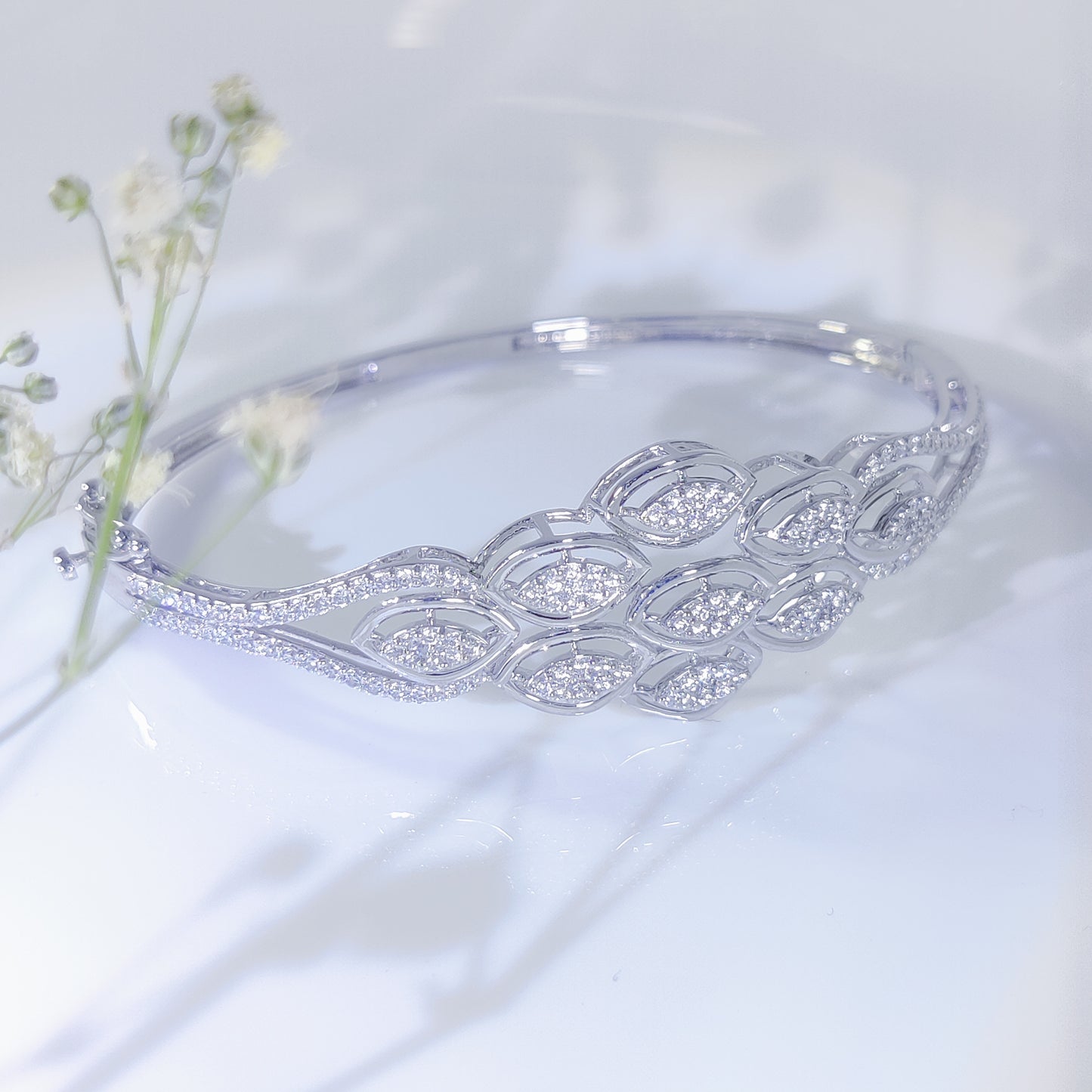 Graceful Bloom Silver Bracelet