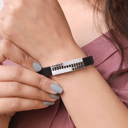 Bold Gridlock Adjustable Bracelet