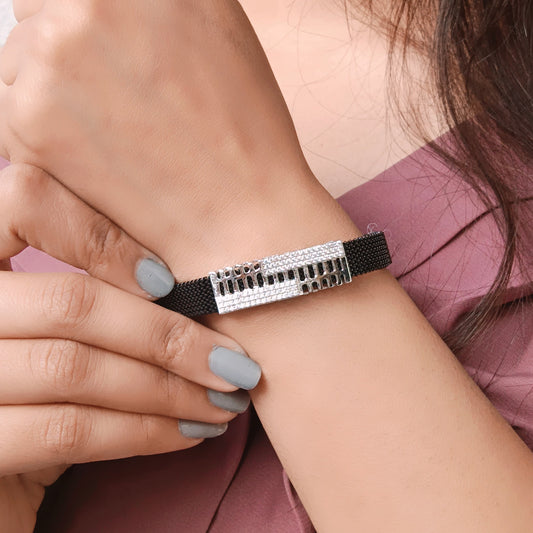 Bold Gridlock Adjustable Bracelet