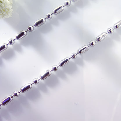 Silver Bead Elegance Women's Chain