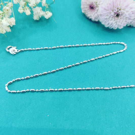 Silver Bead Elegance Women's Chain