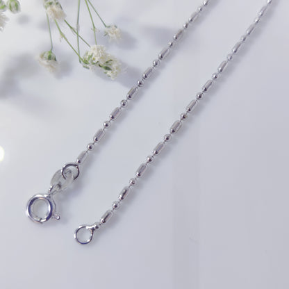 Silver Bead Elegance Women's Chain