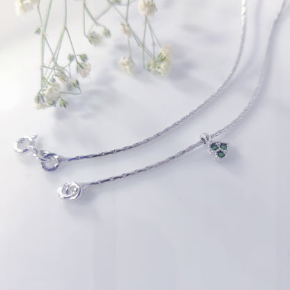Emerald Glow Heart Chain