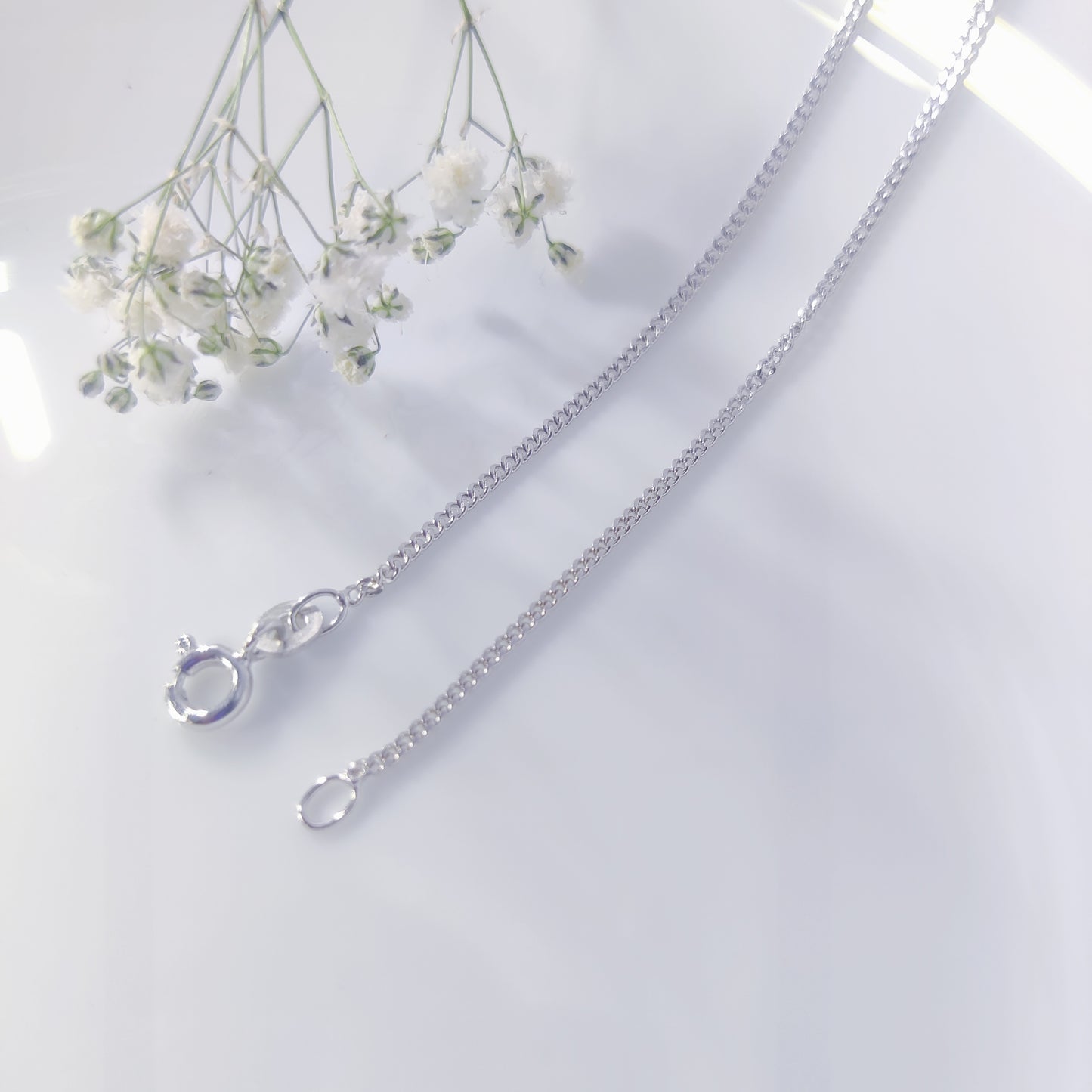 Elegance Curb Silver Unisex Chain