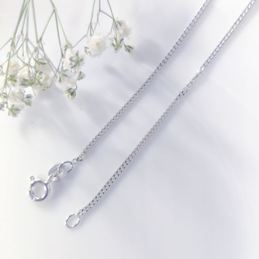 Elegance Curb Silver Unisex Chain