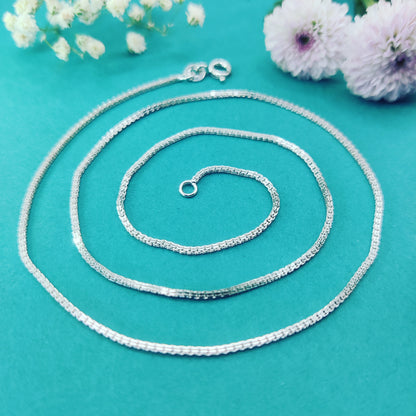 Radiant Strength Box Unisex Silver Chain