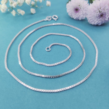 Radiant Strength Box Unisex Silver Chain