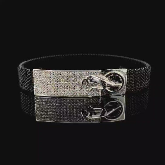 Timeless Jaguar Inspired Silver Bracelet for Men