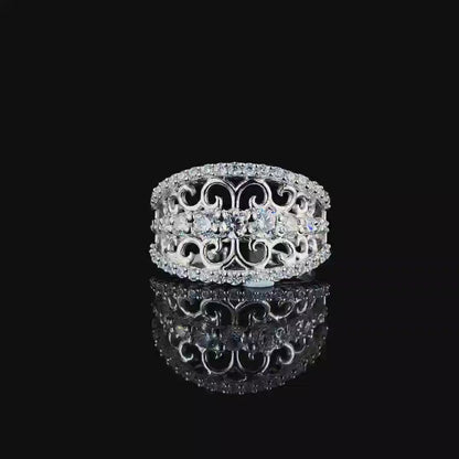 Orchid Blossom Luxury Silver Ring