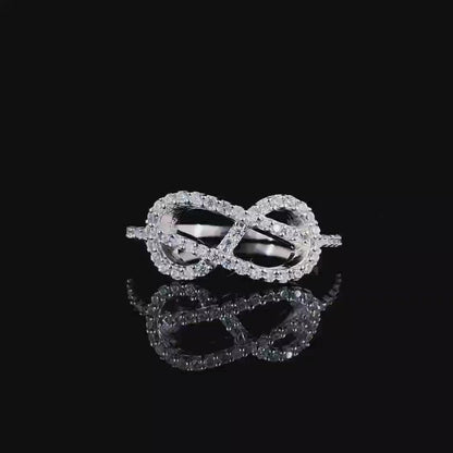 Infinity Solitaire Love Silver Ring