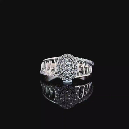 Lustrous Pearl Oval Silver Ring