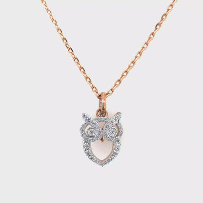 Wise Glimmer Silver Owl Pendant
