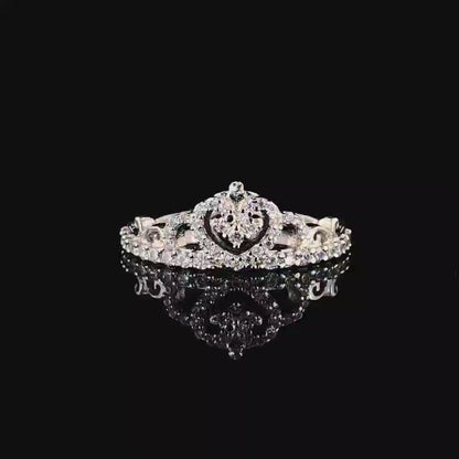 Princess Perfection Crescent Silver Ring