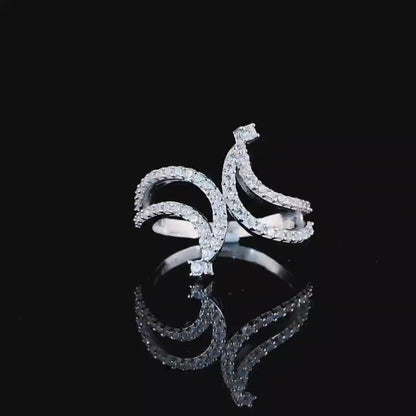 Solitaire Serenity Fusion Silver Ring