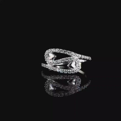 Infinity Heart CZ Silver Ring - Symbol of Endless Love