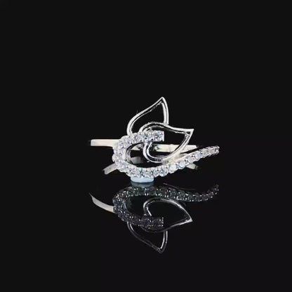 Graceful Lumina Flourish Silver Ring