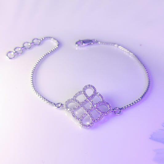 Infinity Bloom Charm Bracelet