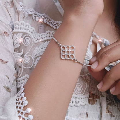 Infinity Bloom Charm Bracelet