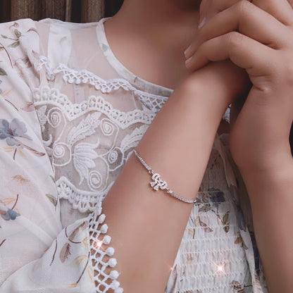 Sparkling Bow Charm Bracelet