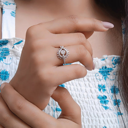 Radiant Swirl Spark Ring